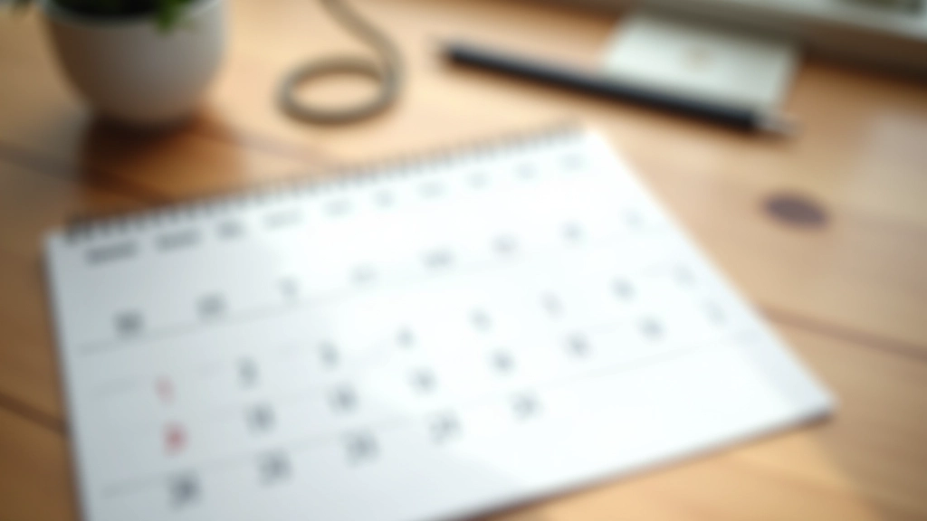 Calendário em papel aberto em mesa de madeira com caneta, mostrando horários organizados e blocos de tempo claramente marcados
